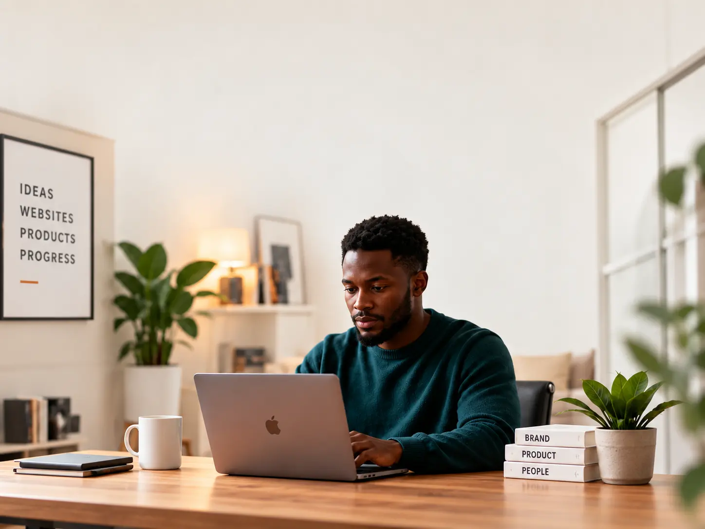 Elvis Onunwa working on a laptop